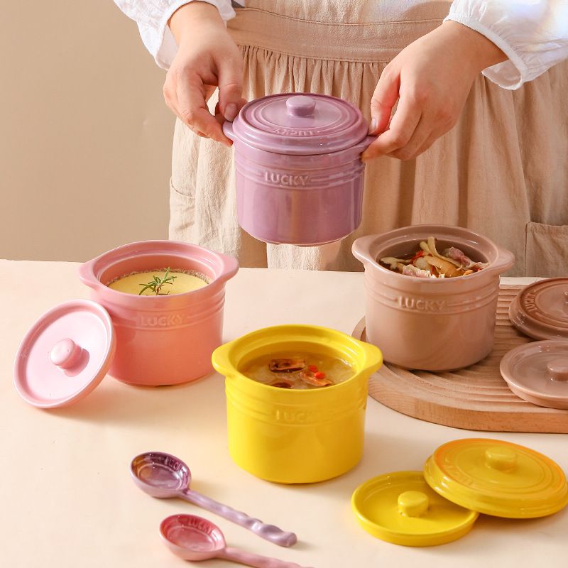 Kitchen Appliances For Cooking - Bol en céramique à Double couvercle,