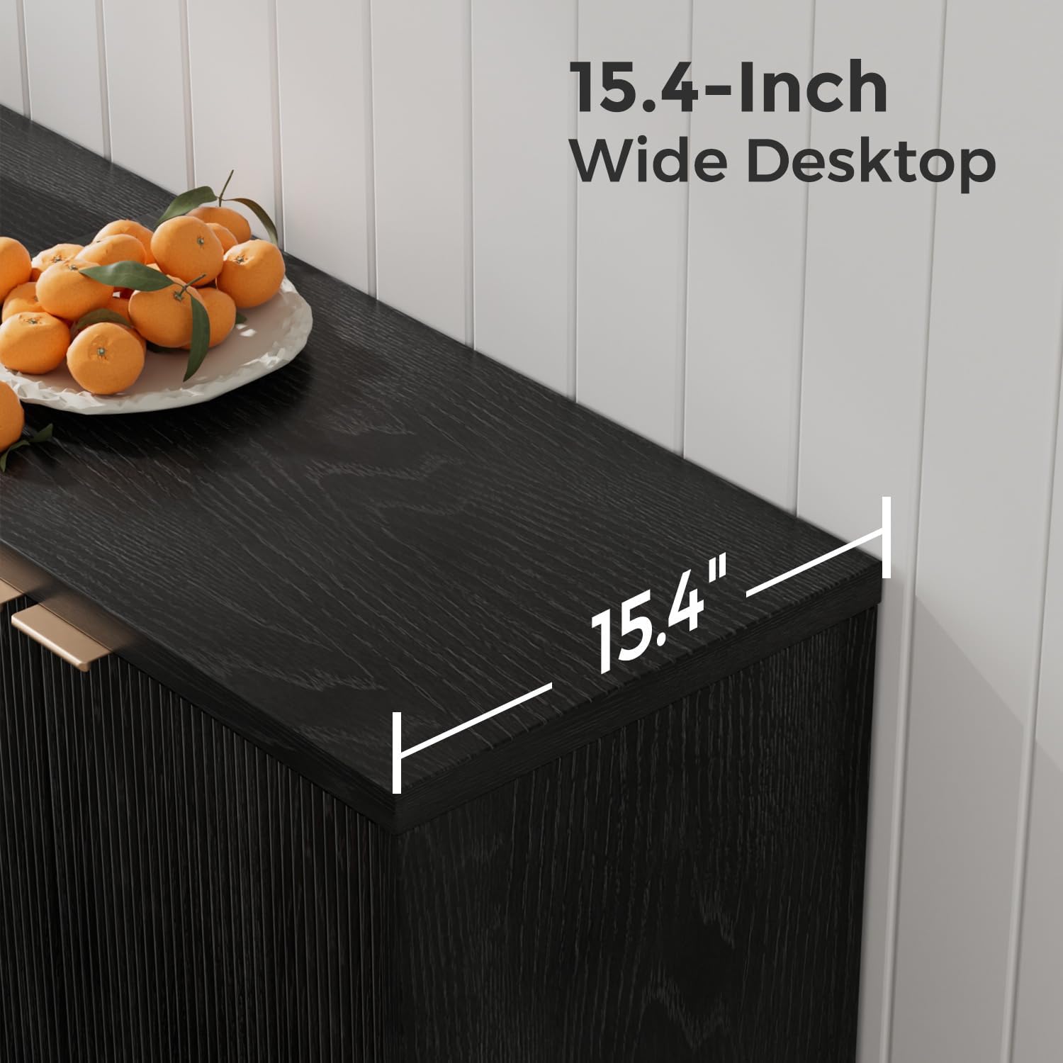 Buffet cannelé avec rangement, - Kitchen Appliances Cabinet avis et prix